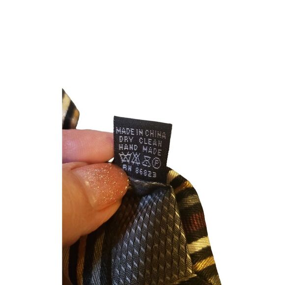 Knightsbridge Mens‎ Necktie Designer Tie Multicolor Striped 100% Silk Handmade - Picture 8 of 10